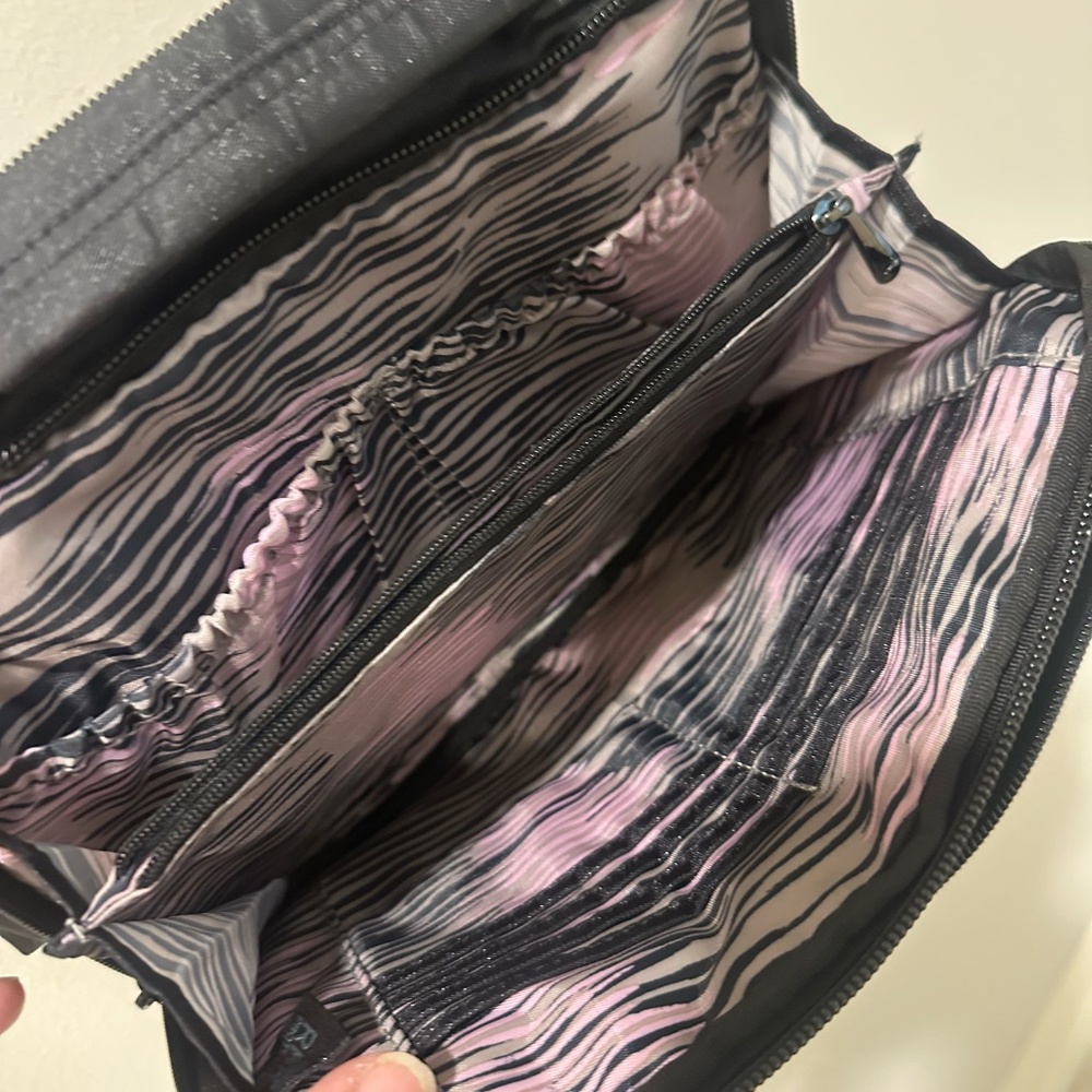 Lug Scoop Crossbody Bag Purse -  Black - Picture 3 of 11